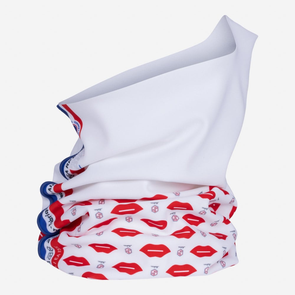 Neck Warmer Reversible White&Red Mout