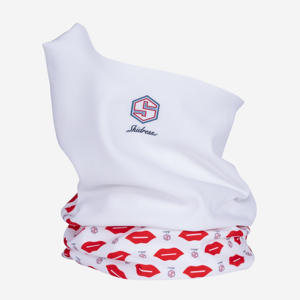 Neck Warmer Reversible White&Red Mout
