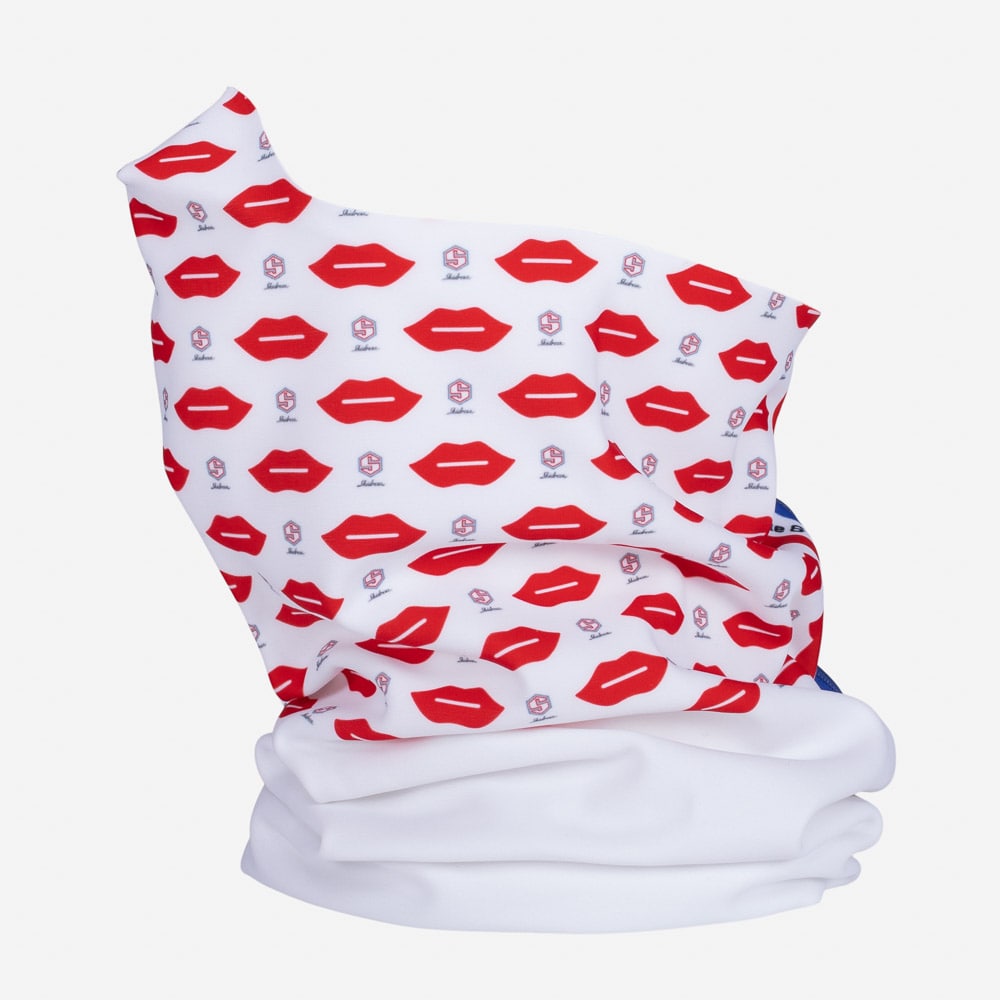 Neck Warmer Reversible White&Red Mout