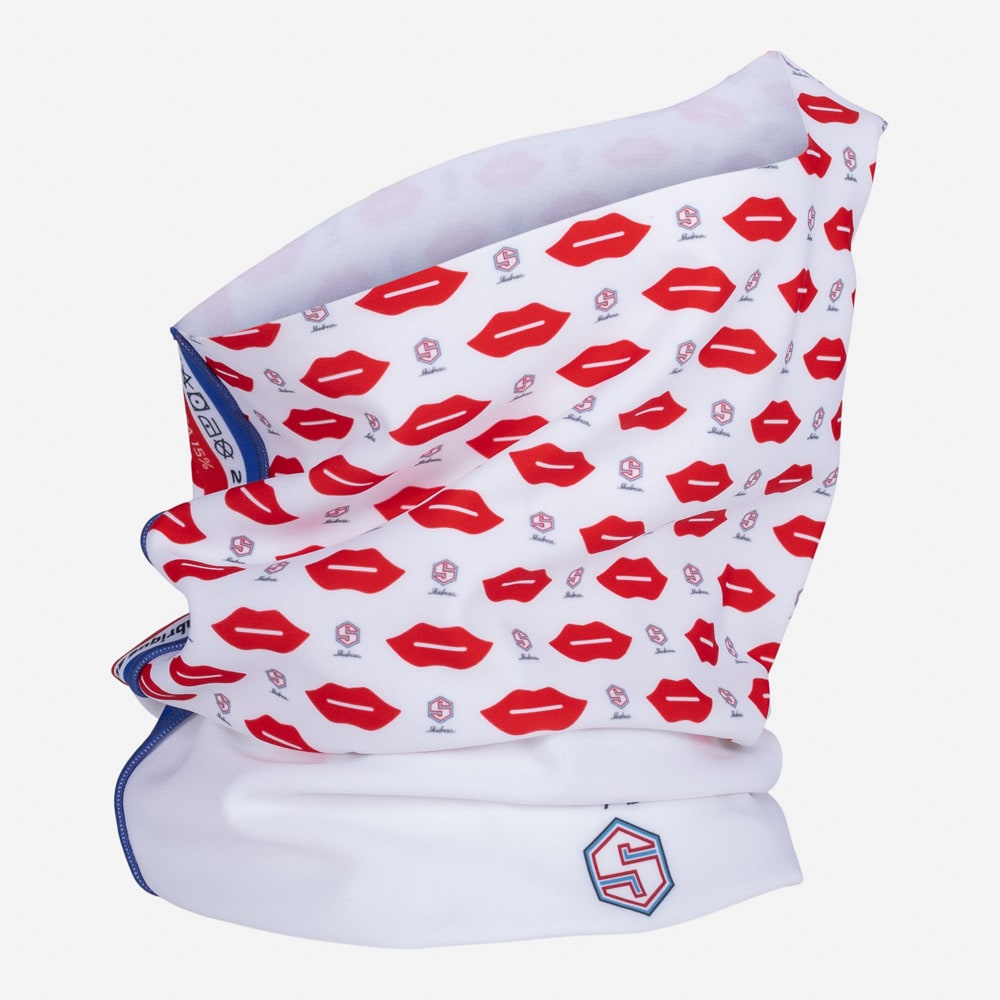 Neck Warmer Reversible White&Red Mout
