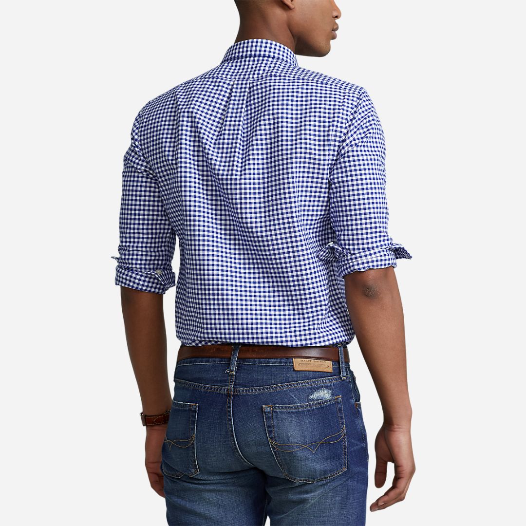 Slim Fit Oxford Sport Shirt - Bsr Royal/White
