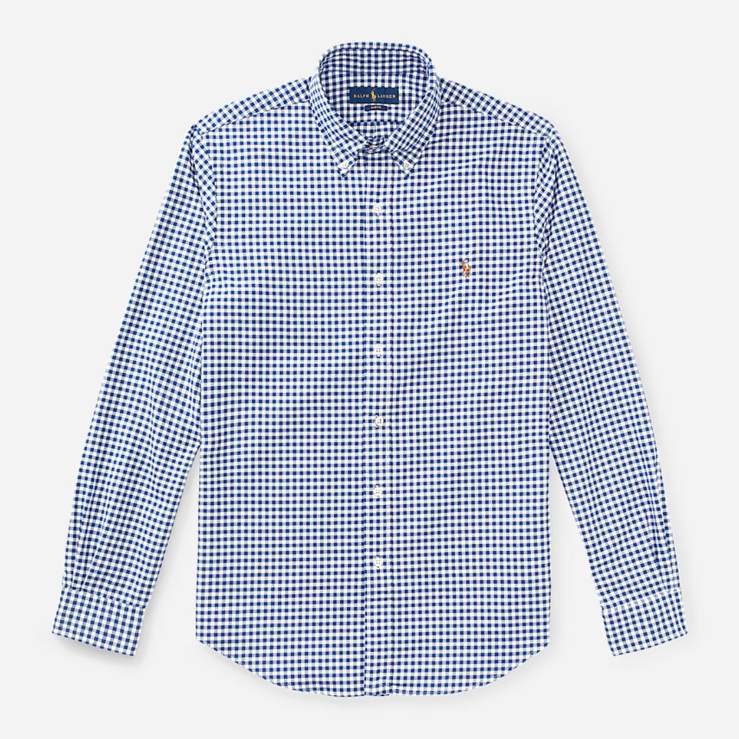 Slim Fit Oxford Sport Shirt - Bsr Royal/White
