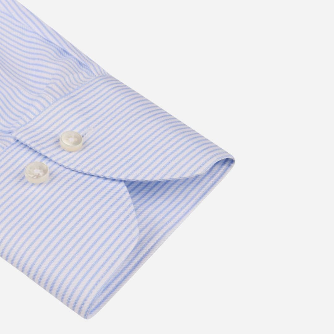 Slimline Shirt - Blue-White Stripes