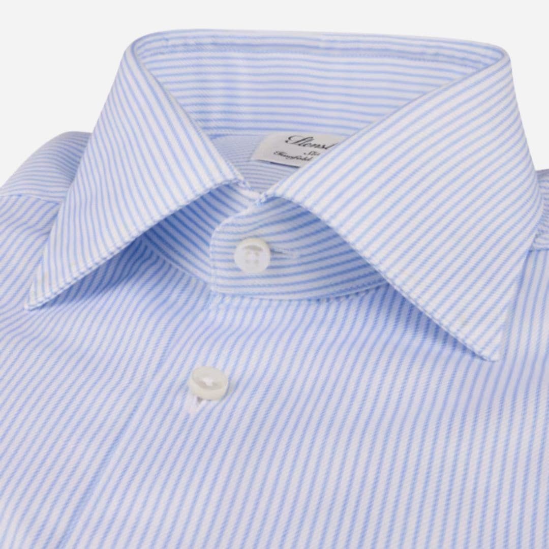 Slimline Shirt - Blue-White Stripes