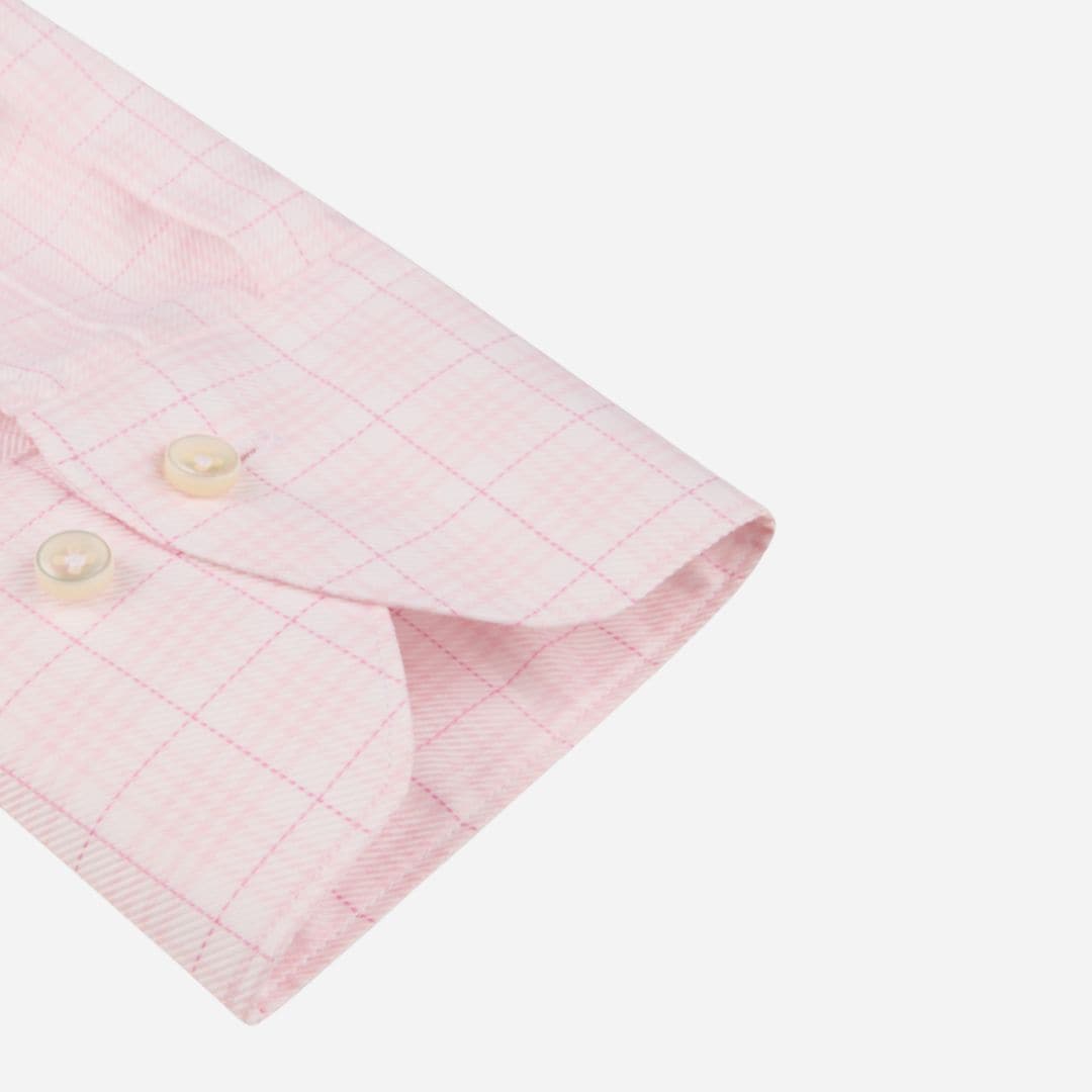 Slimline Shirt - Light Pink Check
