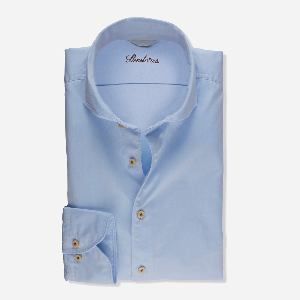 Casual Shirt Blue Slim Lys Blå