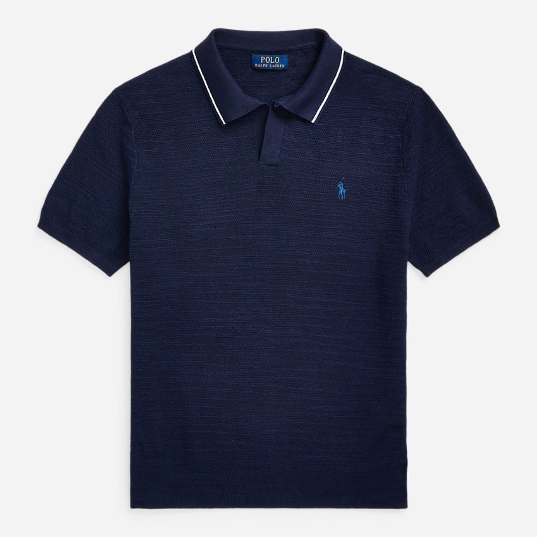 Textured Cotton-Linen Sweater - Bright Navy