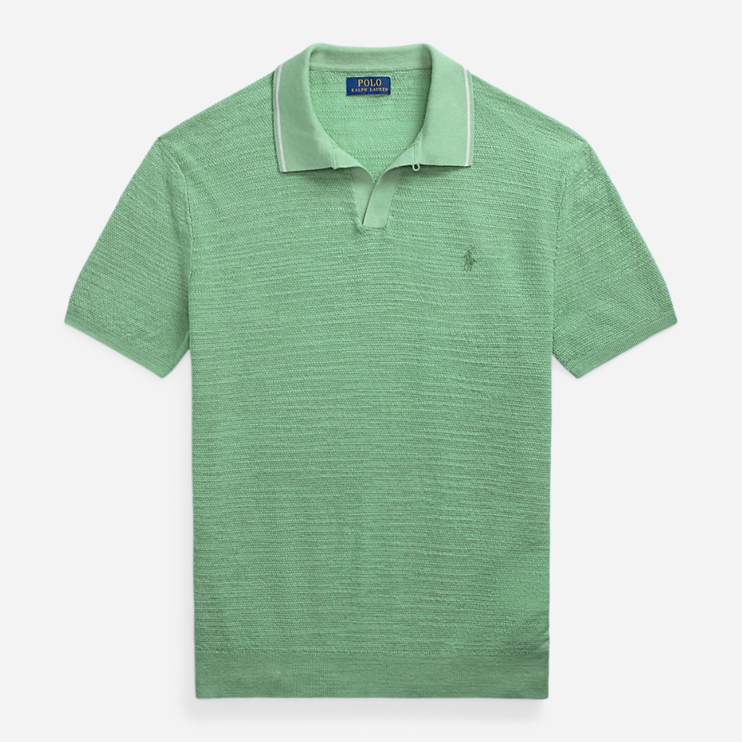  Textured Cotton-Linen Sweater -  Faded Mint