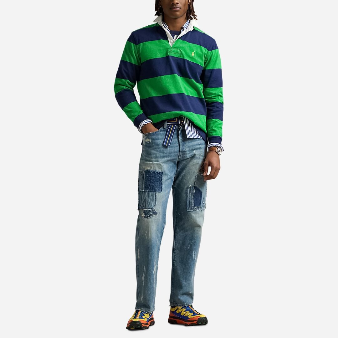 The Iconic Rugby Shirt - Newport Navy/Bright Clover