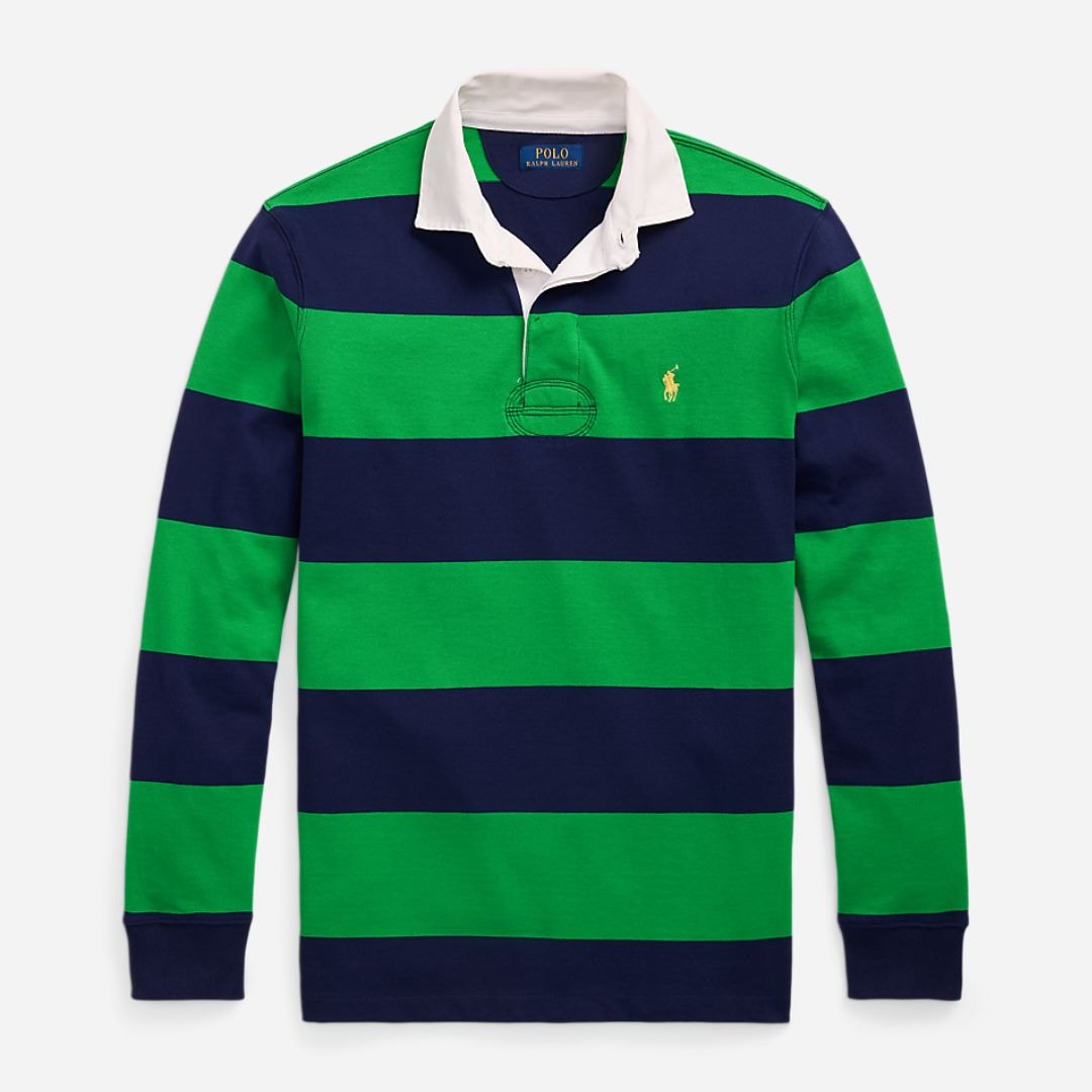 The Iconic Rugby Shirt - Newport Navy/Bright Clover