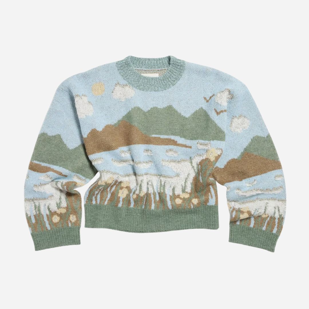 Tine Landscape Crew Neck - Light Blue