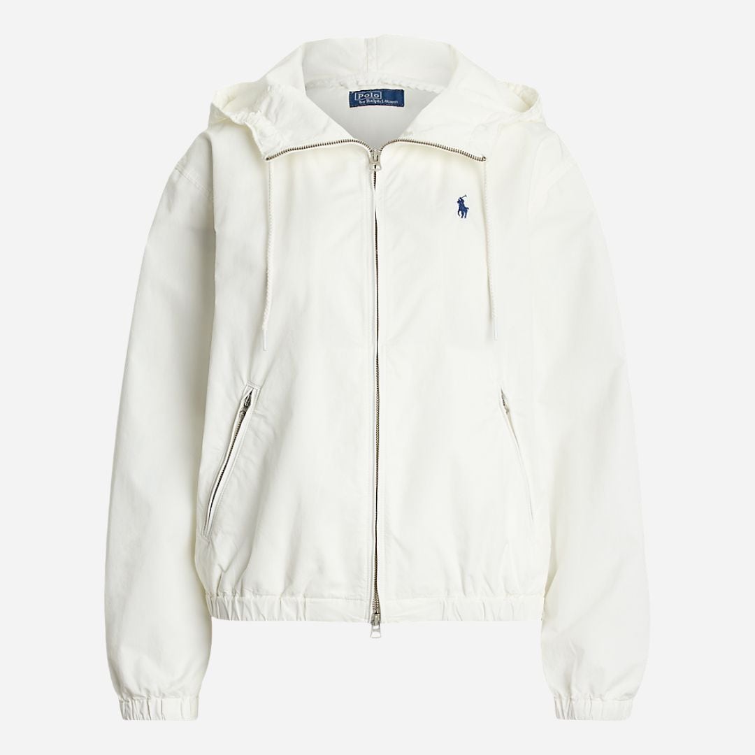 Twill Hooded Jacket - Deckwash White
