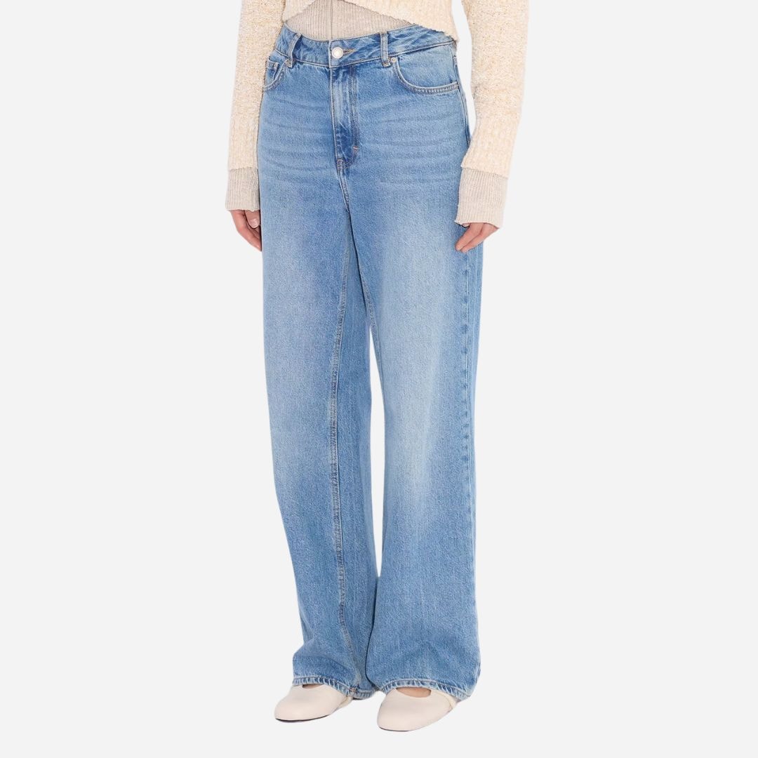 W Wide Jeans - Lt Blue