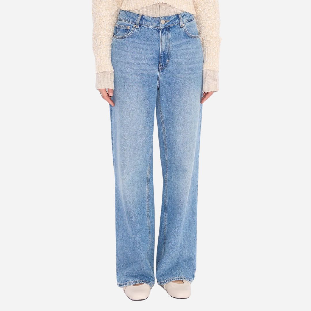 W Wide Jeans - Lt Blue