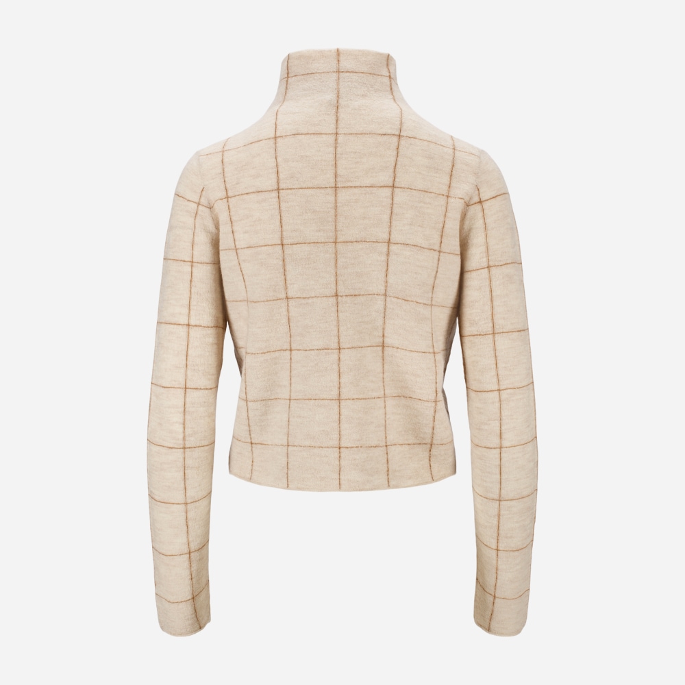 Windowpane Plaid Turtleneck 243 Dove