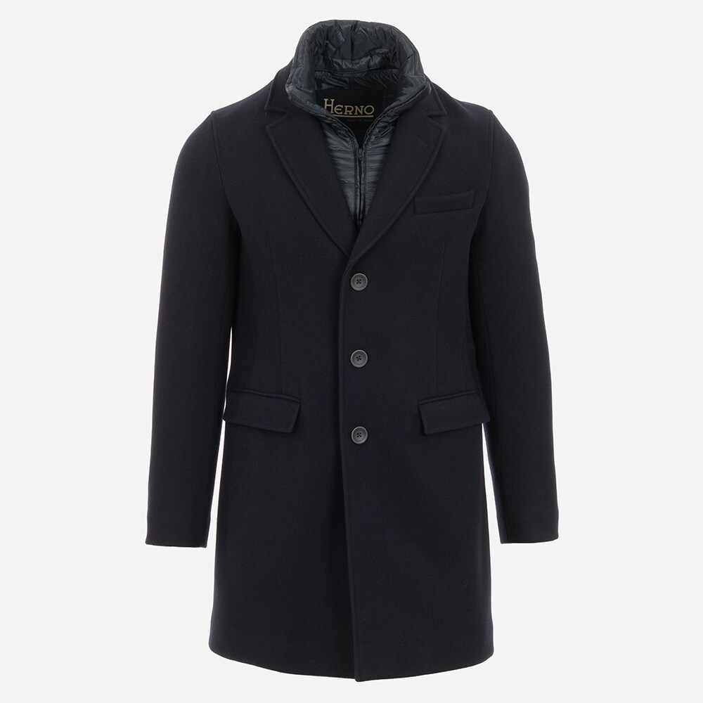 Woven Coat - Dark Navy