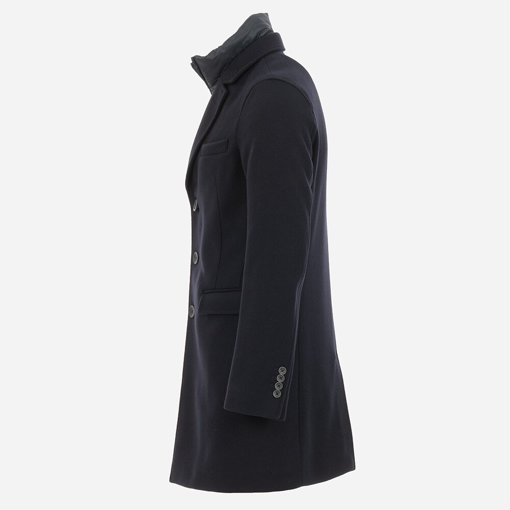 Woven Coat - Dark Navy