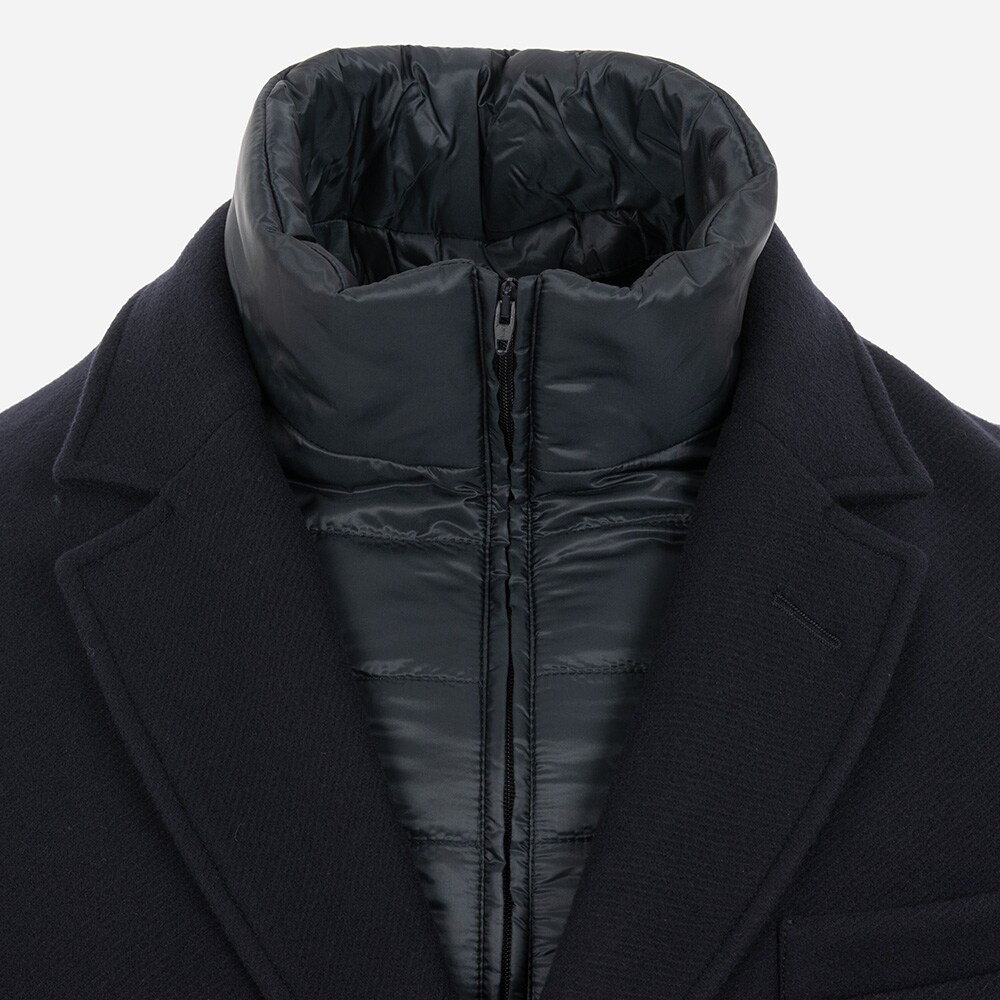 Woven Coat - Dark Navy