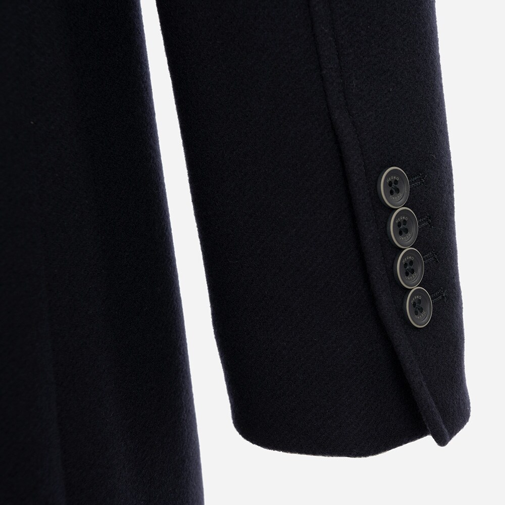 Woven Coat - Dark Navy