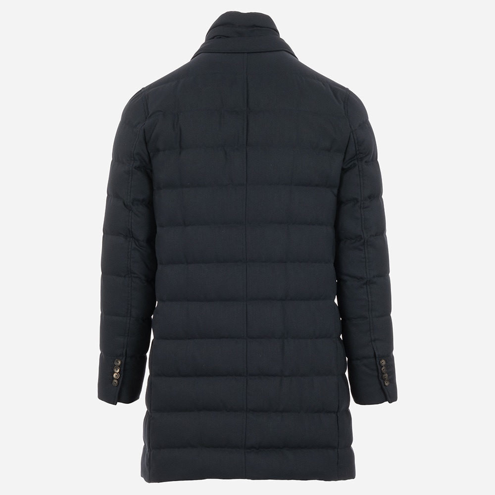 Men Woven Half Coat - Blue