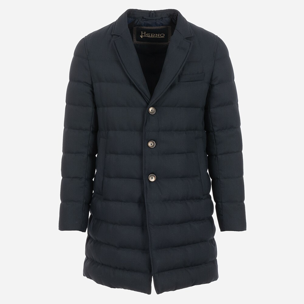 Men Woven Half Coat - Blue