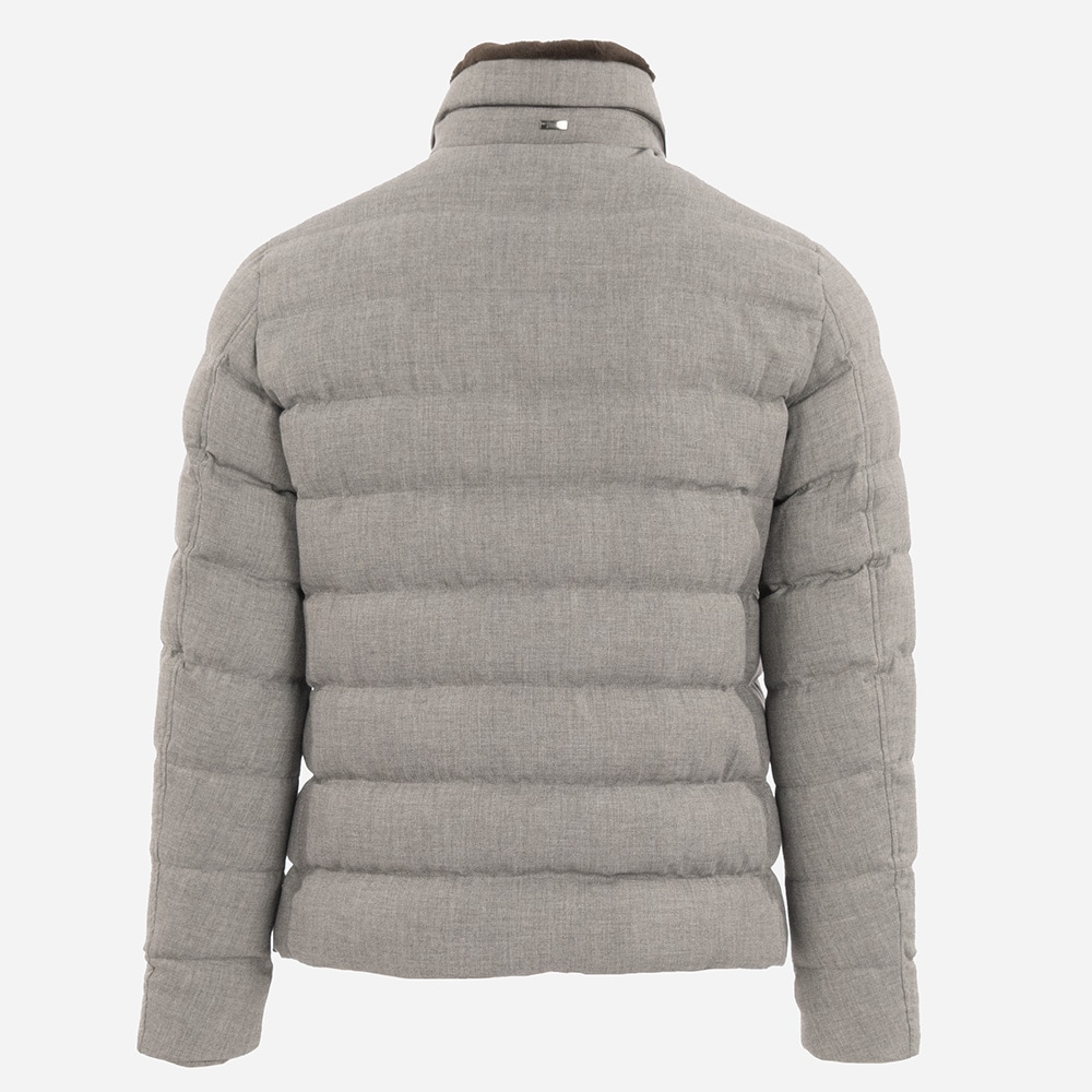 Woven Short Jacket - Grigio