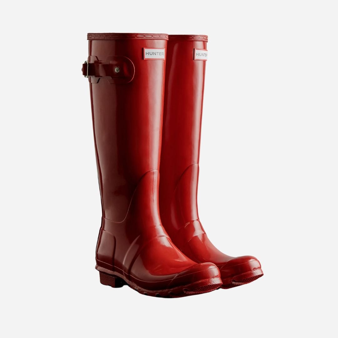 Womens Original Tall Gloss Boot -  Military Red