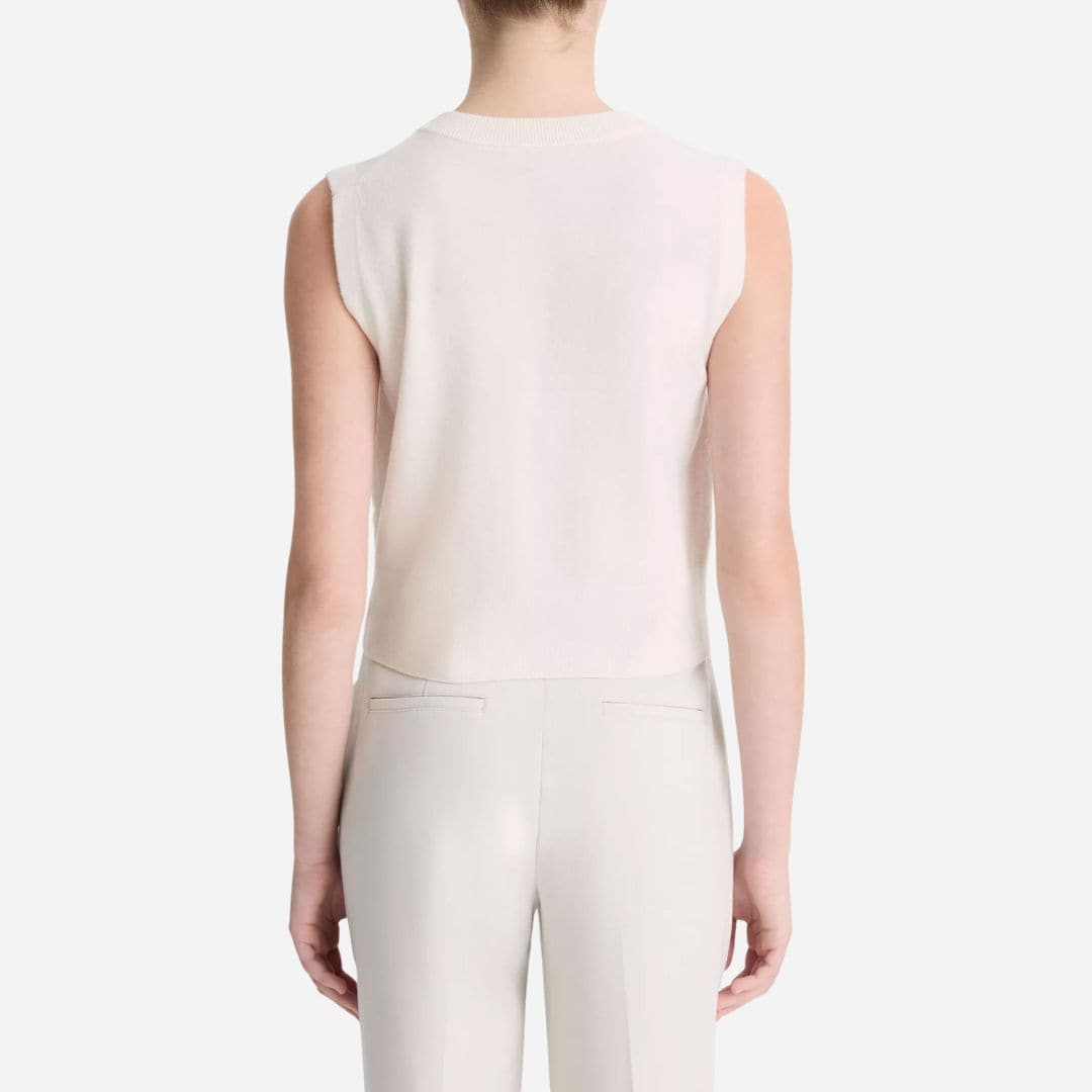 Wool-Blend Henley Shell - Off White