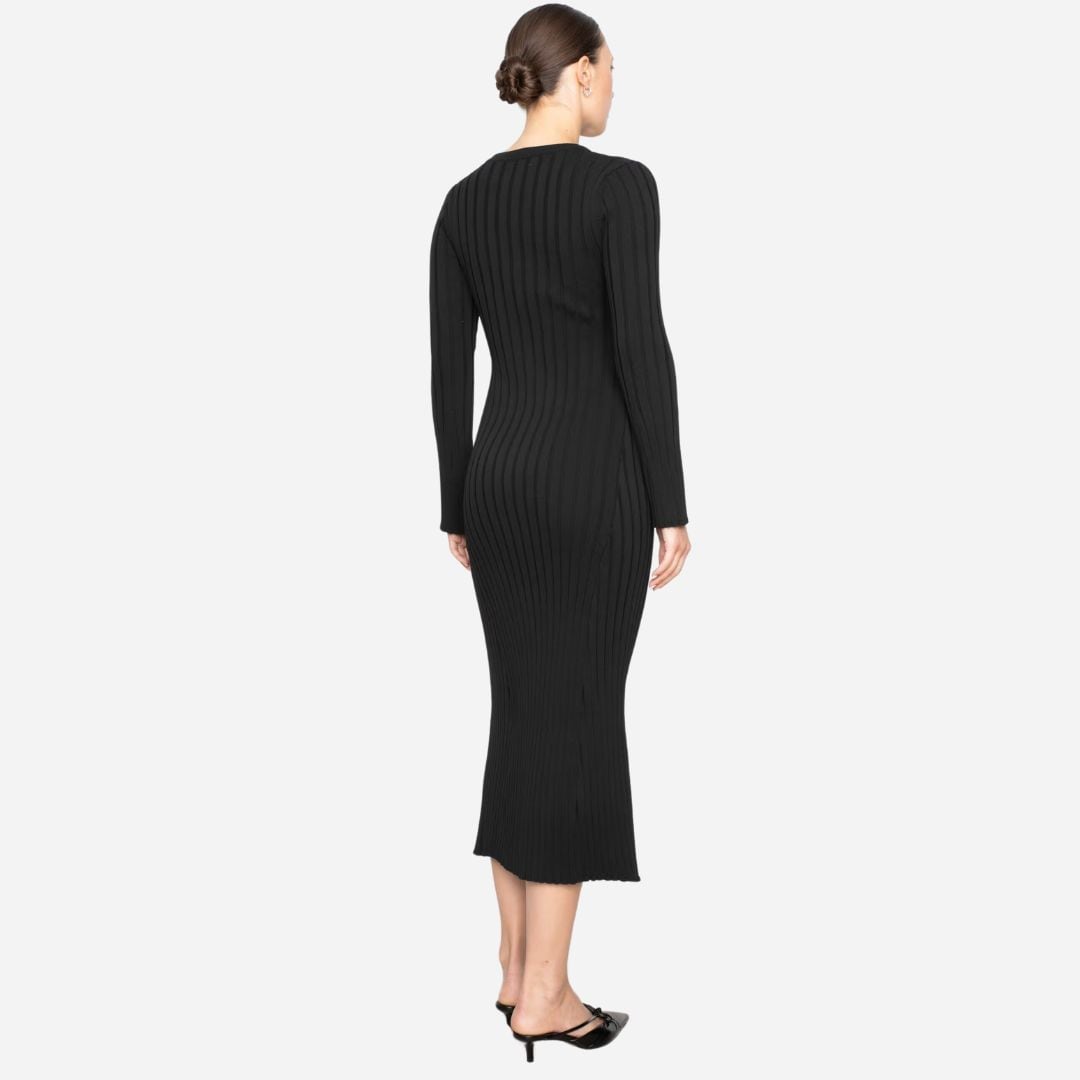 Zaneta Knit Dress -  Black