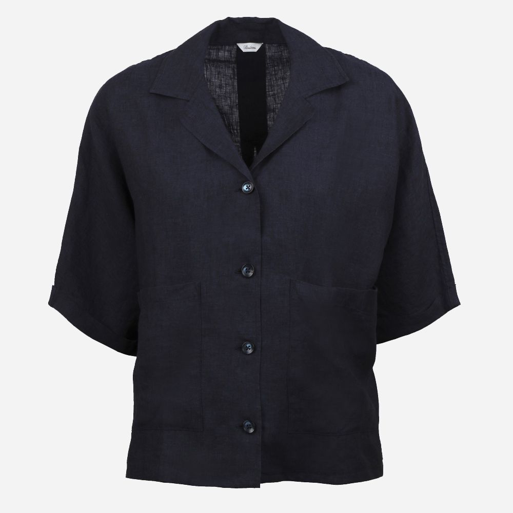 Alice Shirt Linen Navy