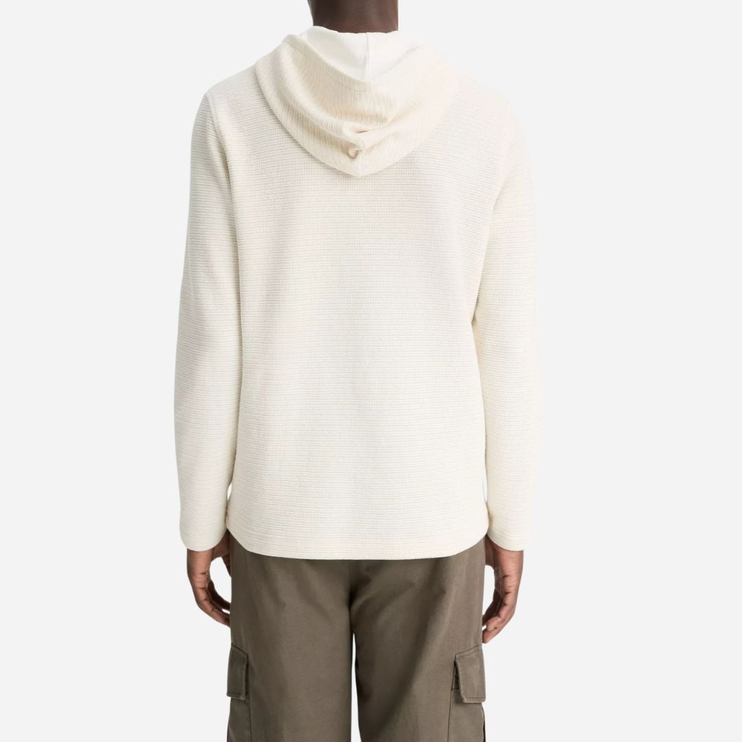 Variegated Stripe Double-Face Cotton-Blend Hoodie - Baja Sand