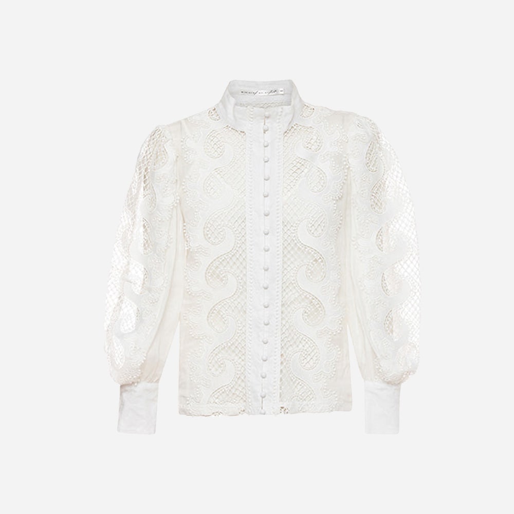 Victoriana Lace Blouse Ivory