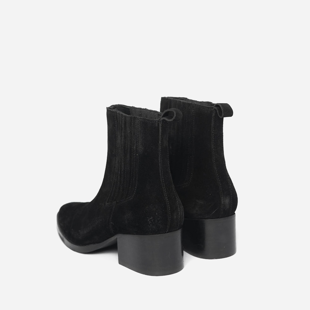 Carro Suede Ankle Boot Black