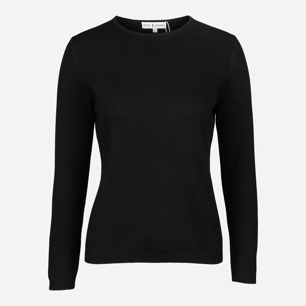 Crew Neck Merino Woman Black