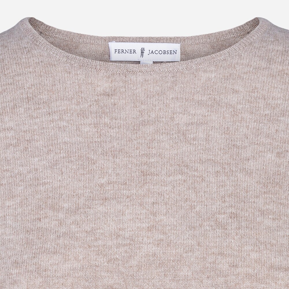 Crew Neck Merino Woman Beige