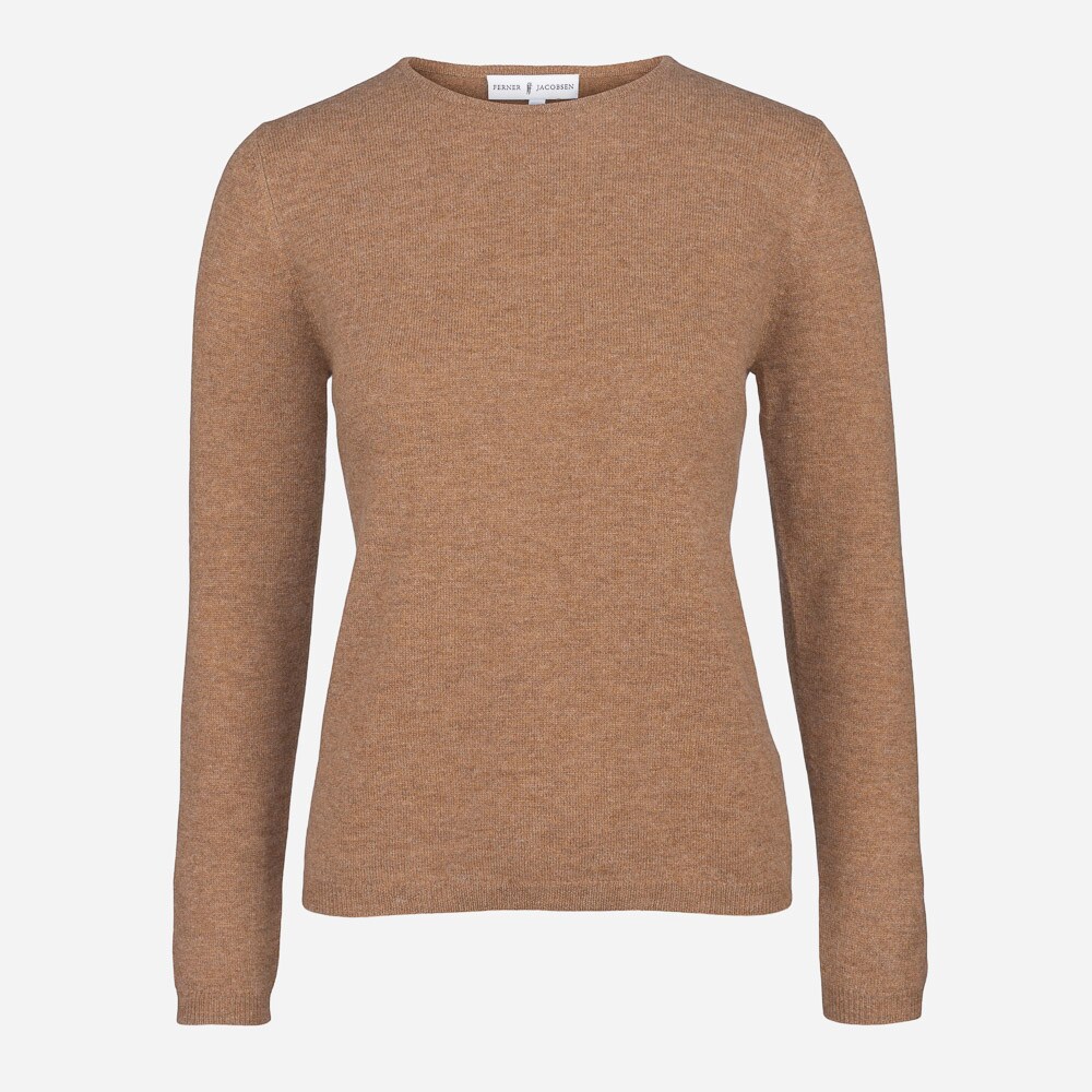 Crew Neck Merino Woman Brown