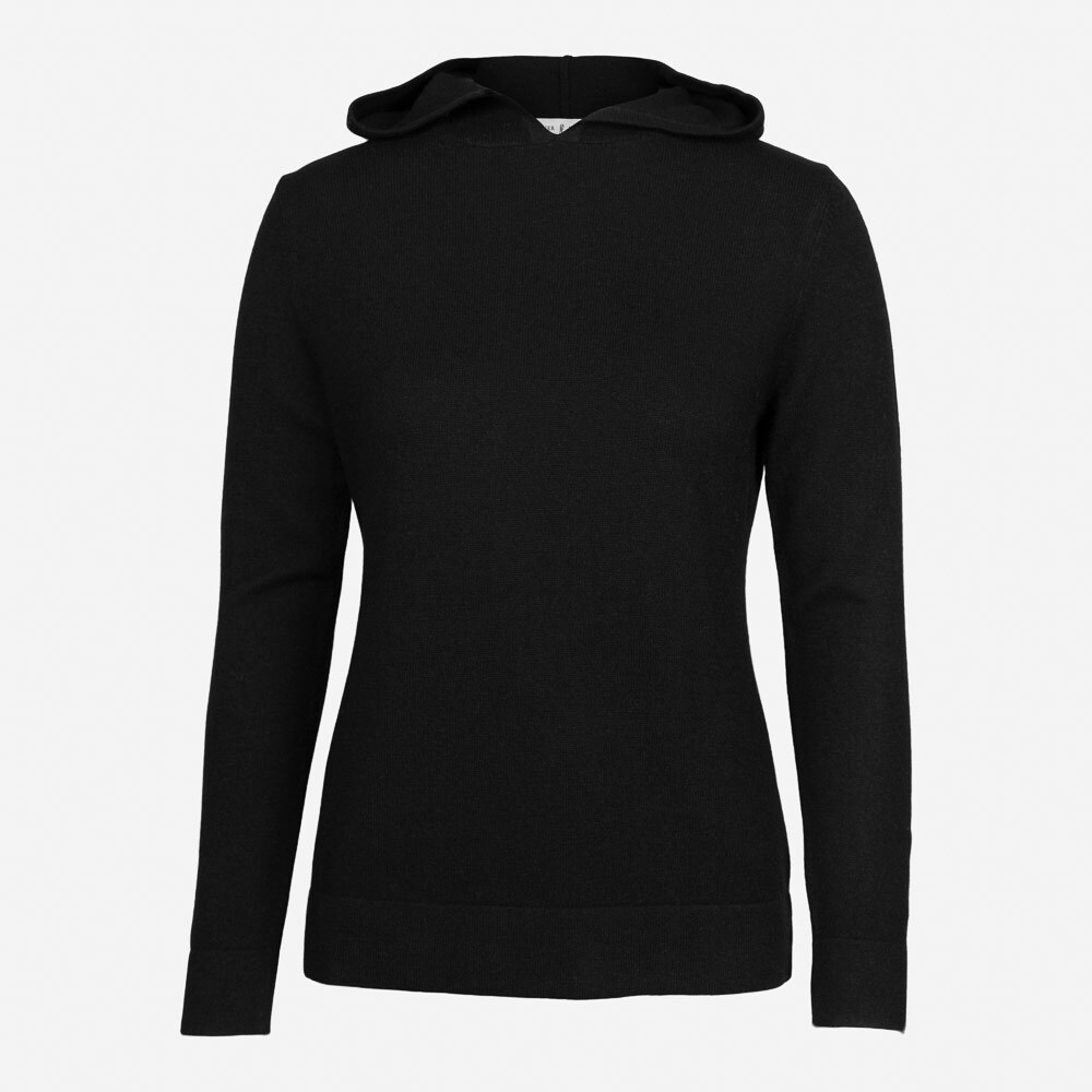 Hoodie Wool Woman Black