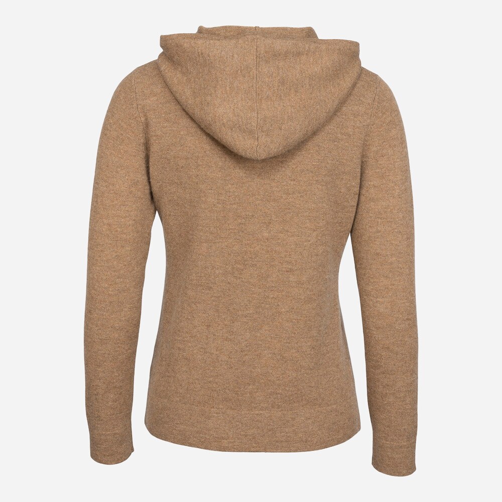 Hoodie Wool Woman Brown