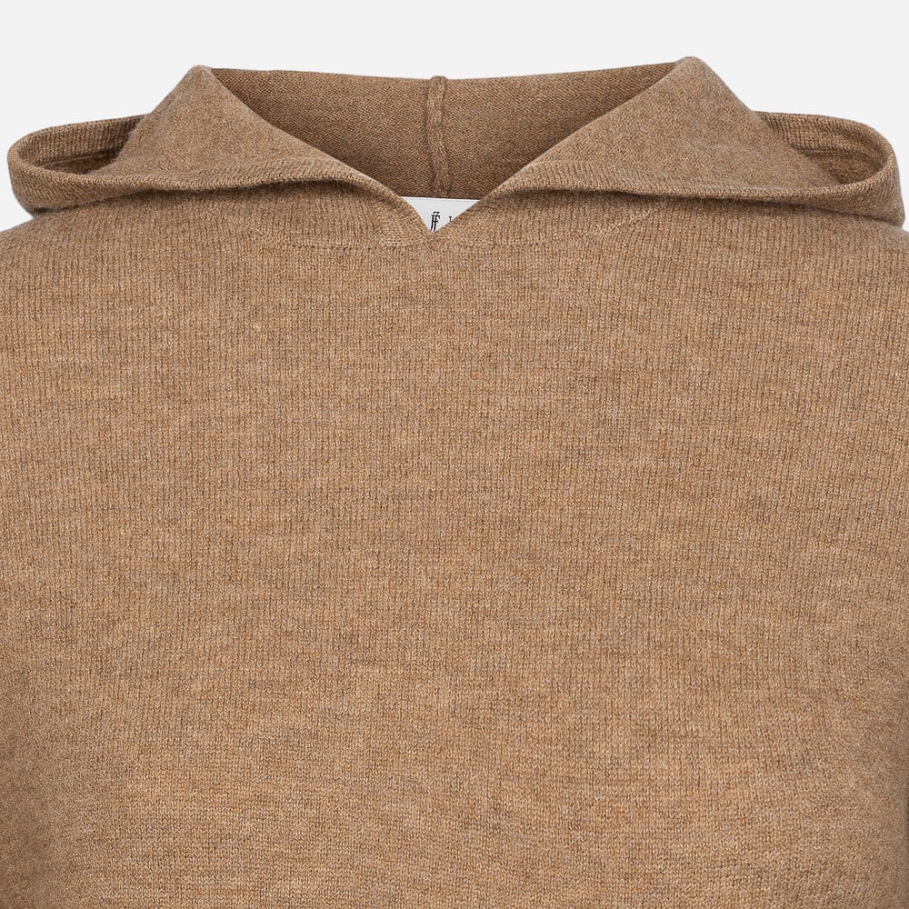 Hoodie Wool Woman Brown
