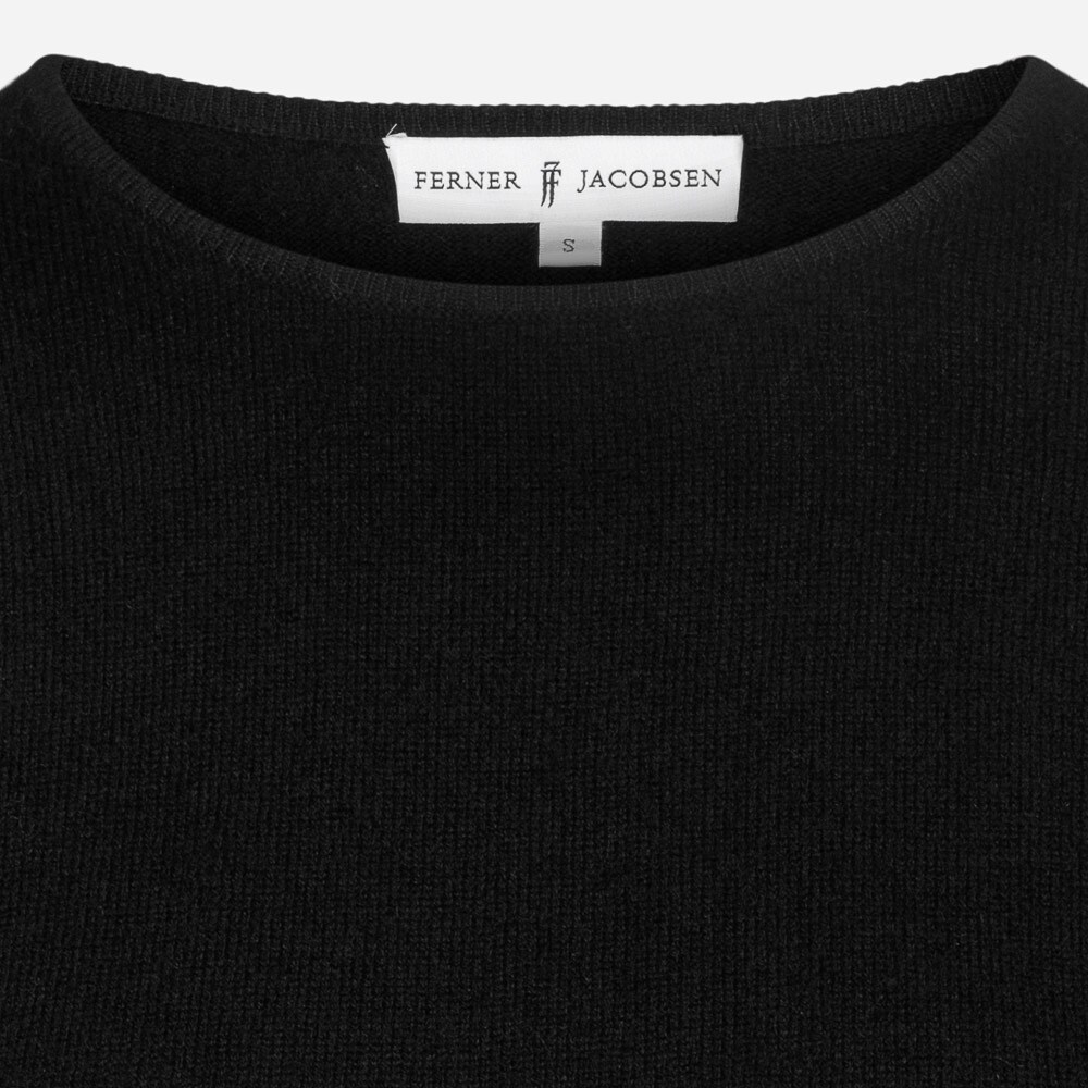 Crew Neck Cashmere Woman Black