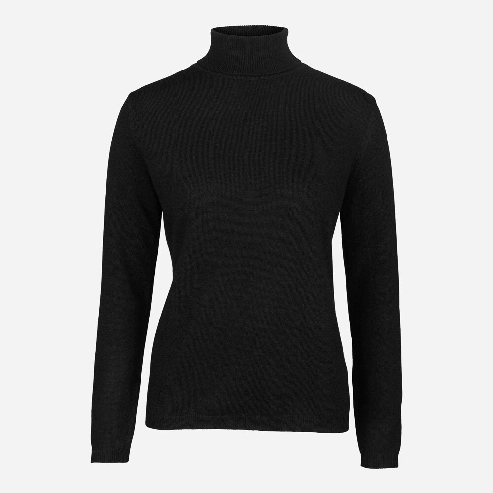 Turtle Neck Cashmere Woman Black
