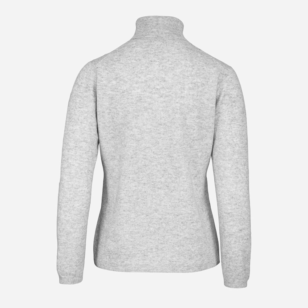 Turtle Neck Cashmere Woman Light Grey