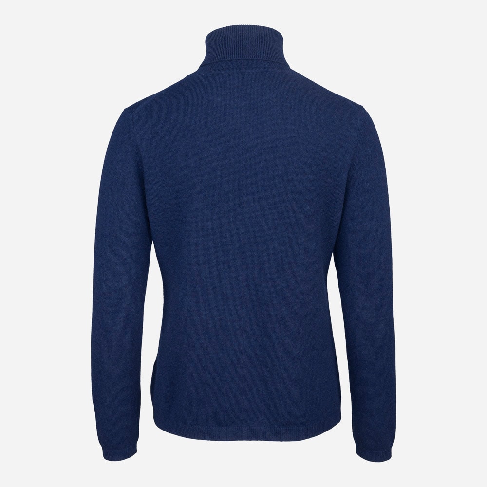 Turtle Neck Cashmere Woman Navy