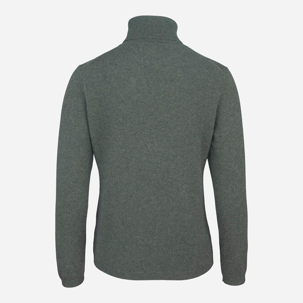 Turtle Neck Cashmere Woman Dark Green