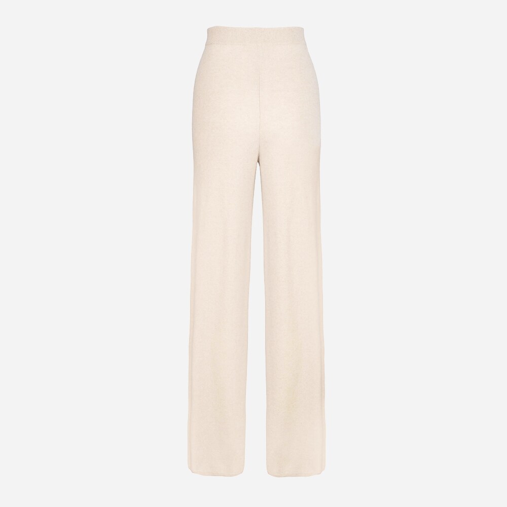 Cashmere Trouser Wide Leg Ivory