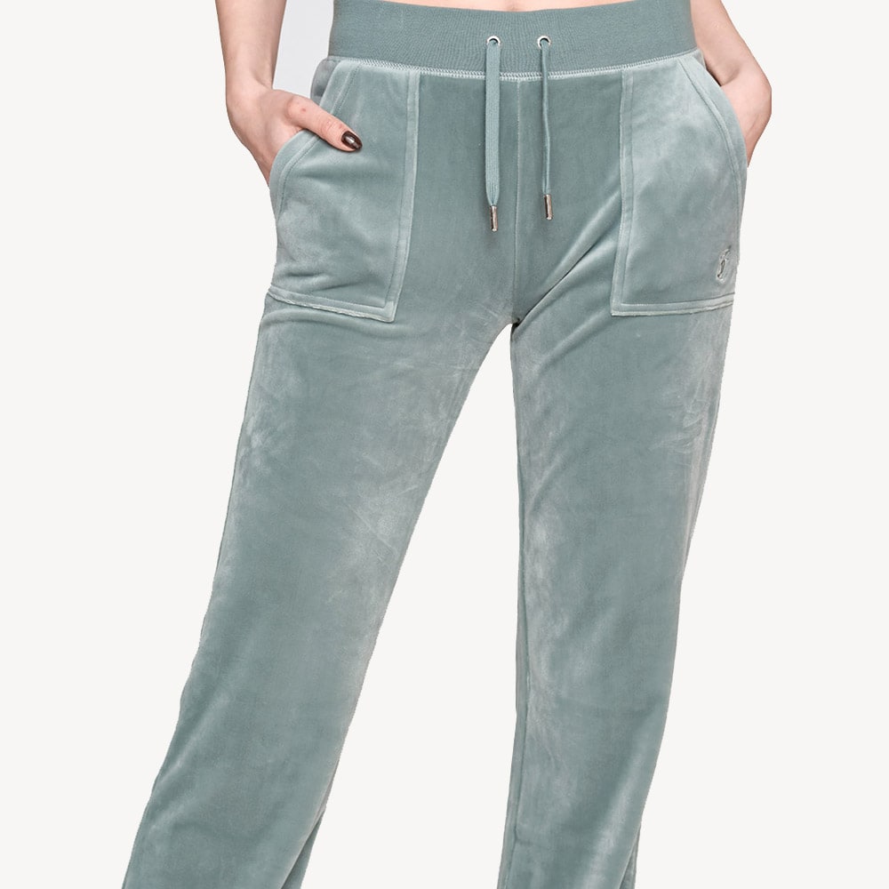 Del Ray  Velour Pant - Chinois Green