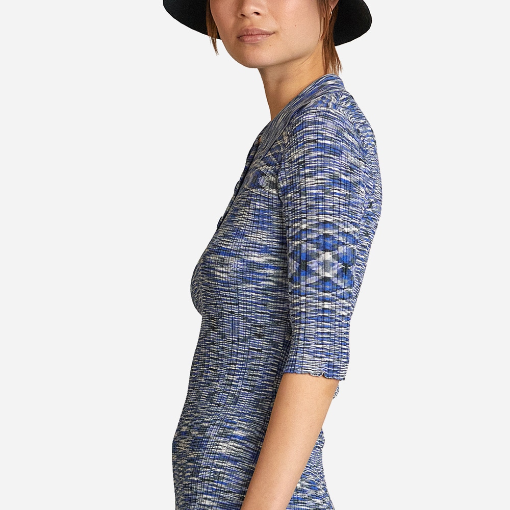 Smooth Knit Top Mid Blue