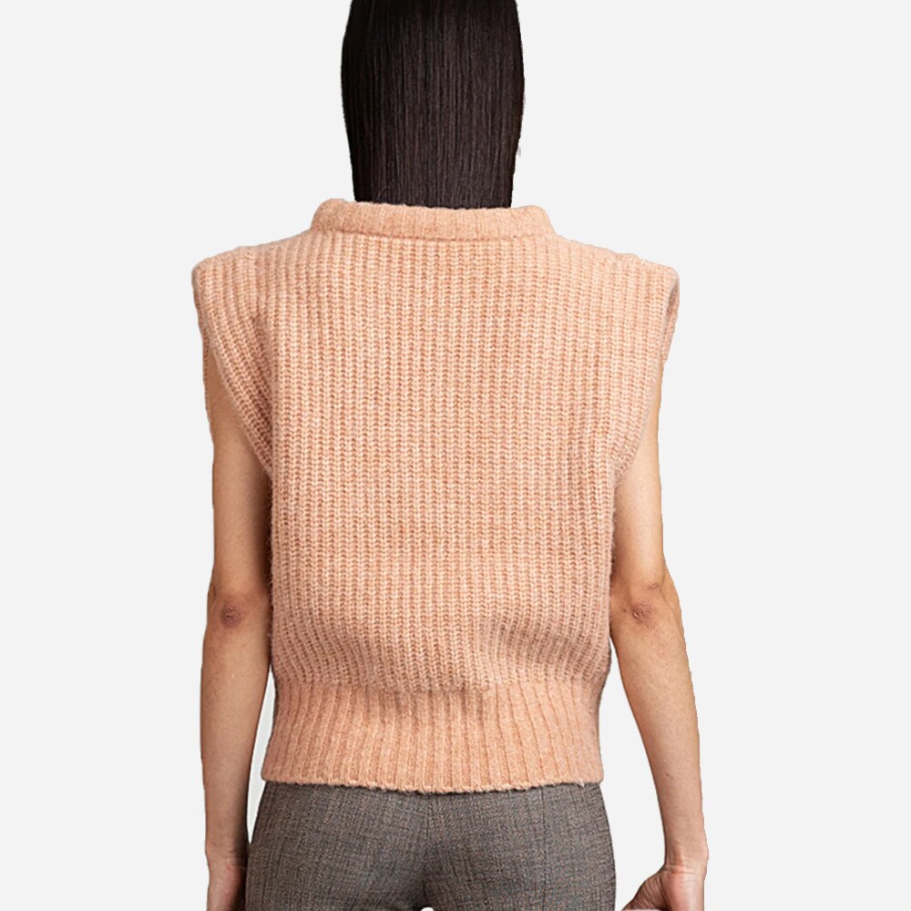 Sila Knit Vest Peach