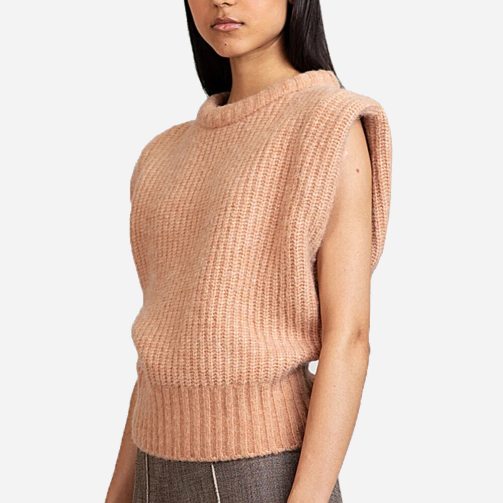 Sila Knit Vest Peach