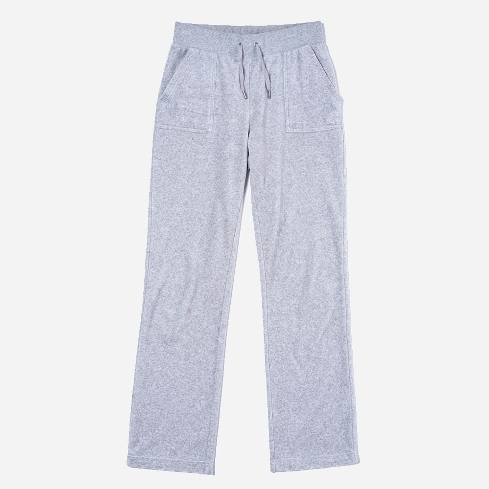 Del Ray  Velour Pant - Grey Marl